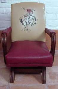   VTG 1950s Cowboy Western Bronco Childs Spring Rocking Chair EUC  
