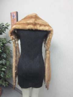 Womens Vintage Stone Marten Fur Stole Wrap Cape MINT  