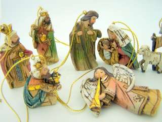Fine Nativity Set Christmas Tree Hanging Ornament Scene Holy Family 3 