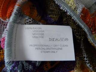 Missoni Yana top multicolored abstract print semi sheer crochet knit 