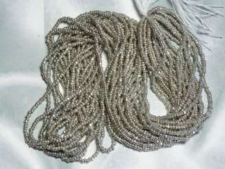 CZECH CHARLOTTE STERLING SILVER WASH 13/0 SEED BEADS  