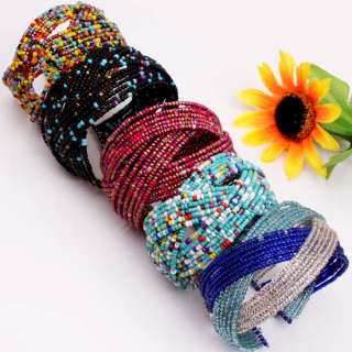 14PCS Wholesale Mixed Decorative Beads Bangle Bracelet  
