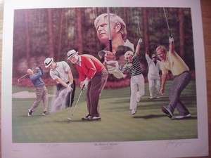 Jack Nicklaus Very Rare PGA Golf The Master of Augusta Print Alan 