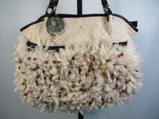 NEW AUTH. FENDI Wool Borsa Pillow XL Handbag Tote Bag  