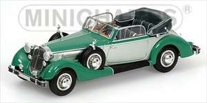 1938 HORCH 853A 853 CABRIOLET GREEN 1/43 DIECAST MODEL BY MINICHAMPS 
