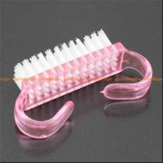 Pink FINGER NAIL BRUSH Tool Clean Up Manicure Pedicure  