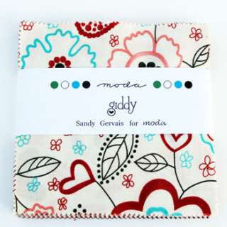 Moda Giddy 5 Square Charm Pack  