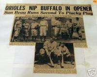Vintage News Clipping   Baseball Old Timers Gm Aug 1931  