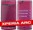 Sony Xperia Arc / ARC S  PINK GLITZER  Handy Skin Zu