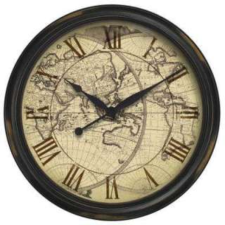 Infinity Instruments 24 In. Distressed Map Wall Clock 11884v4 at The 