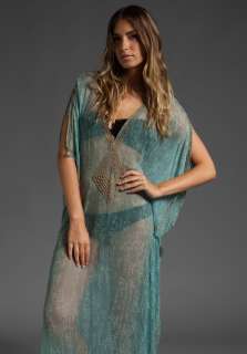 EBERJEY Long Chiffon Luxe Caftan in Seaglass  