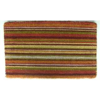 Perfect Home Sunset Stripe, Red Yellow Brown Green, 17.5 in. x 29.5 in 