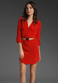 HAUTE HIPPIE Double Pocket Dress with Belt in Tomato at Revolve 