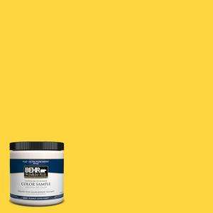 BEHR Premium Plus 8 oz. Lemon Tart Interior/Exterior Paint Tester 