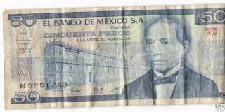1981 50 Cincuenta Pesos Series KW  