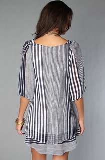 LA Boutique The Striped Gabriella Dress in Midnight  Karmaloop 