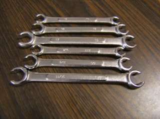 6pc SAE + METRIC Flare Nut Wrench Set NEW Wrenches  