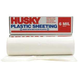 Husky 100 ft. x 20 ft. Plastic Sheeting CF0620W 