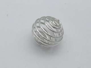 100 Silver Plated Spiral Bead Cages 13X13mm Spacer Findings  