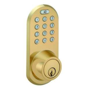   IndustrySingle Cylinder Brass Touch Pad and Remote Electronic Deadbolt