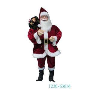63 In. Traditional Red Santa With Gift Bag 1230 63616 at The Home 