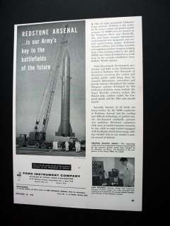 Ford Instrument Redstone Arsenal Alabama missile Ad  