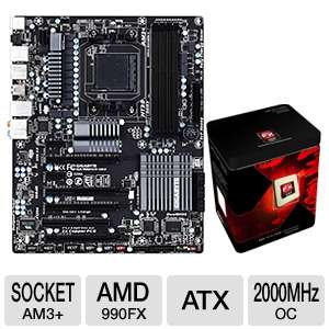 GIGABYTE GA 990FXA UD3 AMD 9 Series Motherboard and AMD FX 8120 3.10 