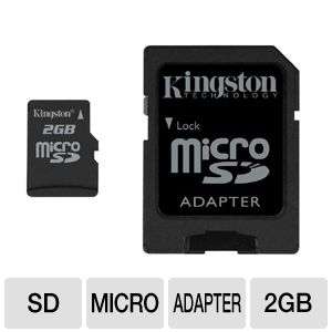 Kingston 2GB microSD Card with SD Adapter 
