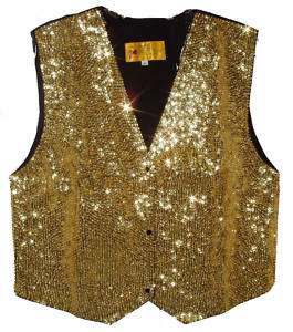 Sequin Vest   Gold * Perform Cruise Club Party  