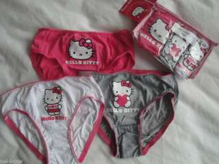Genuine Hello Kitty 3 Pack Pants Knickers Briefs NEW  