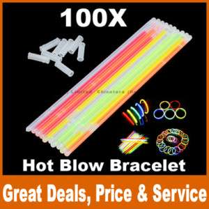 New 100 Glow Sticks Glowstick Light Stick Party Favor  