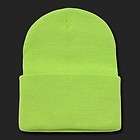 Neon Green Knit Beanie Hat Cap Skull Snowboard Winter Warm Ski Hats 