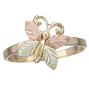10K BLACK HILLS GOLD WOMENS BUTTERFLY RING  