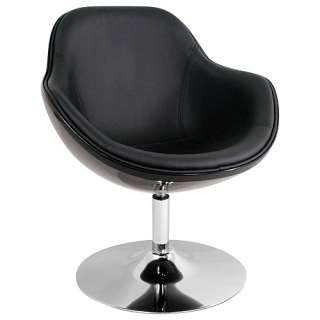 Modern Leatherette Chair Lounger Retro Style Design  