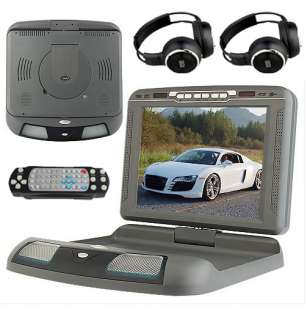 Gray 10.4 Flip Down Roof Mount Car DVD Player USB SD Wireless Games 