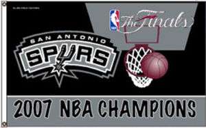 San Antonio Spurs 2007 NBA Champs Banner Flag 3 X 5  