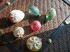   ANTIQUE GLASS CHRISTMAS ORNAMENTS STRAWBERRY STAR FLOWERS AND MORE