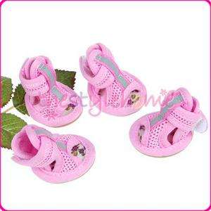 Pink Mesh Sandal Shoes Doggie Puppy Dog Apparel Boots  