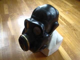 Soviet Russian USSR military black rubber gas mask PBF  
