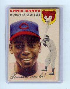 1954 TOPPS #94 ERNIE BANKS ROOKIE RC, CHICAGO CUBS, HOF  