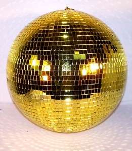 HUGE GOLD DISCO MIRROR BALL 16IN light party globe  