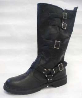 Black Distressed Motorcycle Riding Outlaw Biker Gang Costume Boots 12 