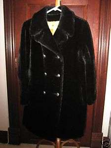 AWESOME BLACK FAUX FUR womens coat A MUST HAVE  