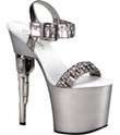 Pleaser Bond Girl 712   Pewter (Womens)