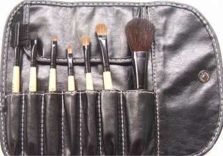 NEW Makeup 7 pcs Yellow Brush Cosmetic Brushes Set Kits With Case 