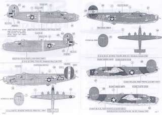 Sky Models Decals 1/72 B 24 LIBERATOR Bomber  