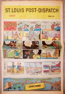   POST DISPATCH SUNDAY COMICS 4/14 1968 Steve Roper Ponytail Big George