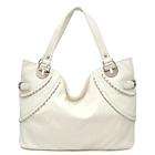 WHITE LARGE SHOPPER DIAPER TOTE PURSE SCHOOL BAG *NEW*