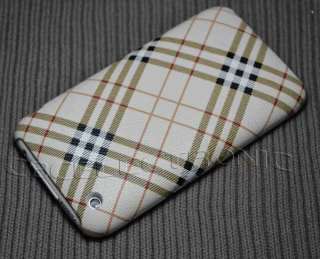   Brown checker Design PU hard case cover for iphone 3g 3gs TP  
