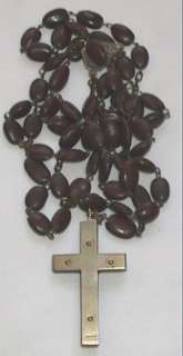 VINTAGE FRENCH BROWN SEED ROSARY. I HAVE MORE LISTED  